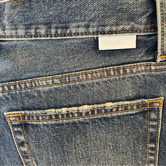 Anthropologie Boyish Monty high rise button fly denim shorts Miss Julie size 27 - Picture 5 of 11